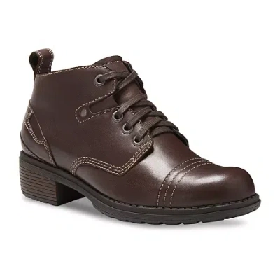 Eastland Womens Overdrive Stacked Heel Chukka Boots In Brown