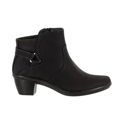 Easy Street Womens Dawnta Block Heel Booties In Black
