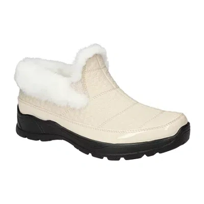 Easy Street Womens Flurry Waterproof Flat Heel Winter Boots In White