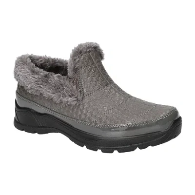Easy Street Womens Flurry Waterproof Flat Heel Winter Boots In Gray