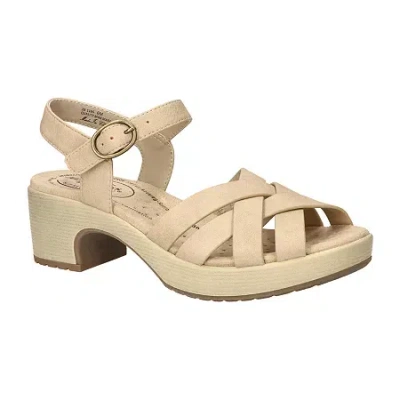 Easy Works By Easy Street Womens Miyah Heeled Sandals In Neutral