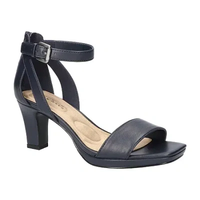 Easy Street Womens Ro Heeled Sandals In Blue