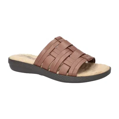 Easy Street Womens Maha Slide Sandals In Brown