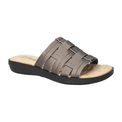 Easy Street Womens Maha Slide Sandals In Gray
