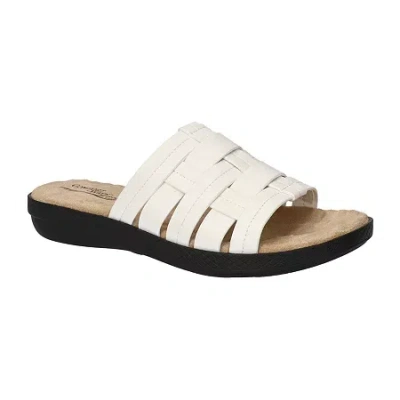 Easy Street Womens Maha Slide Sandals In White