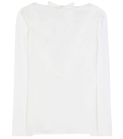 Shop Valentino Silk Open-back Blouse In White
