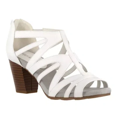 Easy Street Womens Amaze Heeled Sandals In White