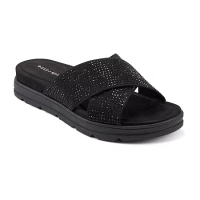 Easy Spirit Sestacy Platform Slide Sandal In Black