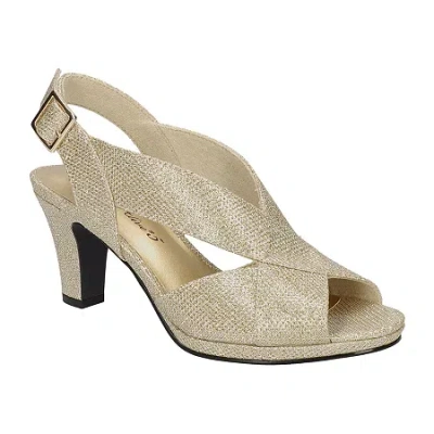 Easy Street Womens Christy Heeled Sandals In Yellow