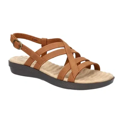 Easy Street Womens Lobo Strap Sandals In Brown
