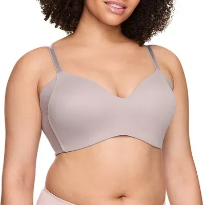 Warner's Seamless T-shirt Wireless Full Coverage Bra Rm3061a In Brown