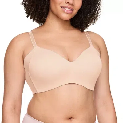 Warner's Seamless T-shirt Wireless Full Coverage Bra Rm3061a In Sand