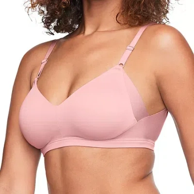 Warner's No Side Effects Underarm And Back-smoothing Comfort Wireless Lift T-shirt Bra Rn2231a In Pink