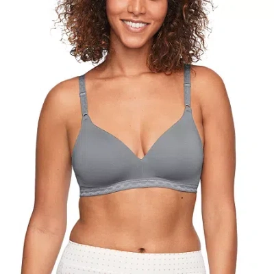 Warner's Cloud 9 Super Soft Wireless Lightly Lined Comfort Bra 1269 In Gray