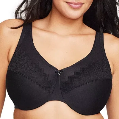 Glamorise Wonderwire Minimizer Bra- 9003 In Black
