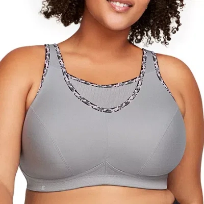 Glamorise No-bounce Camisole Sports Wirefree Bra-1066 In Gray
