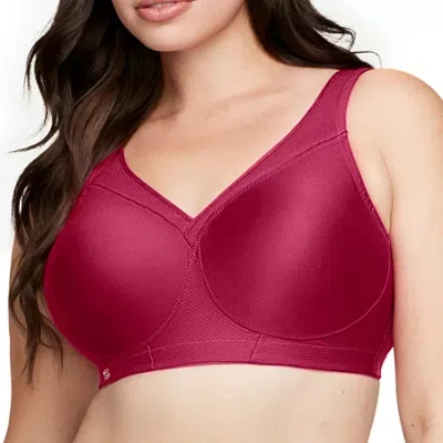 Glamorise Magic Lift Ultimate Womens Seamless High Support Full Coverage T-shirt Wireless Sports Bra 1006 In Red