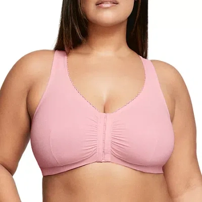 Glamorise Soft Cotton T-back Comfort Bra -1908 In Pink