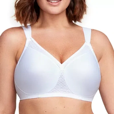 Glamorise Magiclift Seamless T-shirt Wirefree Bra-1080 In White