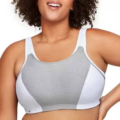 Glamorise Magiclift Double Layer Custom Control Womens Seamless High Support Full Coverage Unlined Wireless Sp In Gray