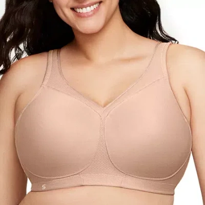 Glamorise Magic Lift Ultimate Womens Seamless High Support Full Coverage T-shirt Wireless Sports Bra 1006 In Sand