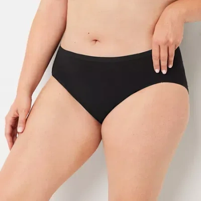 Ambrielle Cotton High Cut Panty In Black