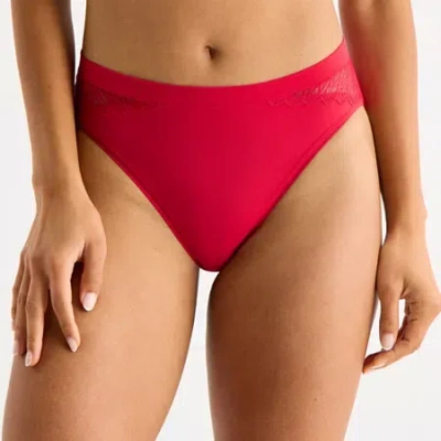 Ambrielle Supersoft High Cut Panty In Red