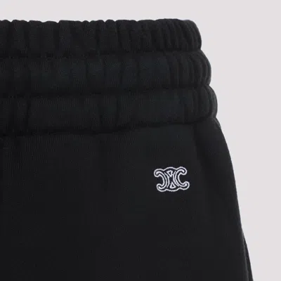 Celine Black Cotton Pants In Black