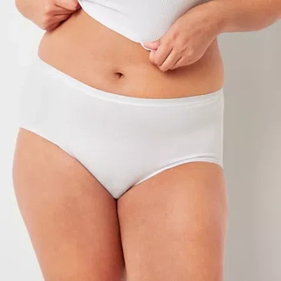 Ambrielle Cotton Brief Panty In White