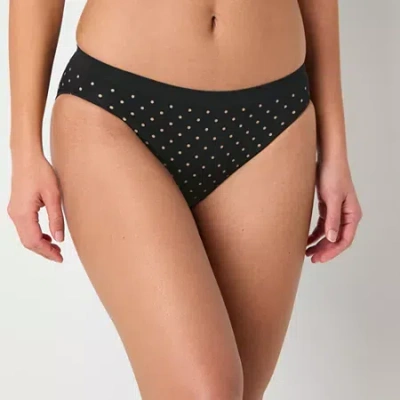 Ambrielle Womens Seamless High Cut Panty In Black