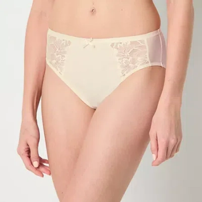 Ambrielle Tulip Lace Womens High Cut Panty In White