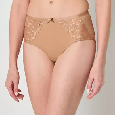 Ambrielle Tulip Lace Womens Brief Panty In Sand