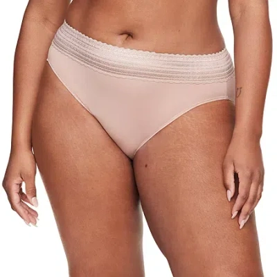 Warner's No Pinching No Problems Digfree Comfort Waist With Lace Microfiber Hi-cut 5109j In Pink