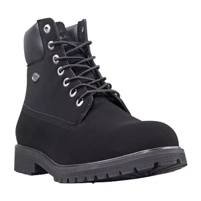 Lugz Mens Convoy Fleece Wide Block Heel Lace Up Boots In Black
