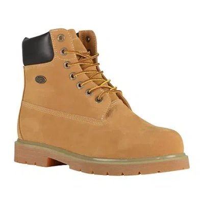 Lugz Mens Drifter 6 Steel Toe Water Resistant Slip Resistant Flat Heel Work Boots In Yellow