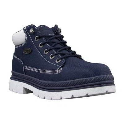 Lugz Mens Drifter Ripstop Flat Heel Lace Up Boots In Blue