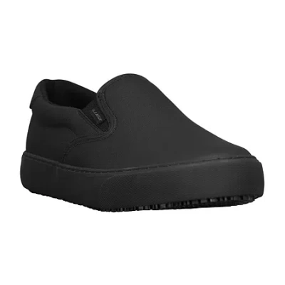 Lugz Clipper Slip Resistant Mens Round Closed Toe Work Shoes In Black
