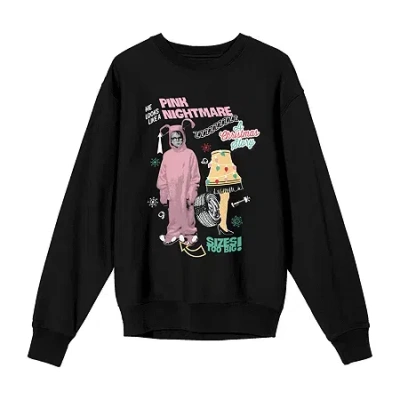 Bioworld Christmas Story Ralphies Womens Juniors Crew Neck Long Sleeve Sweatshirt In Black