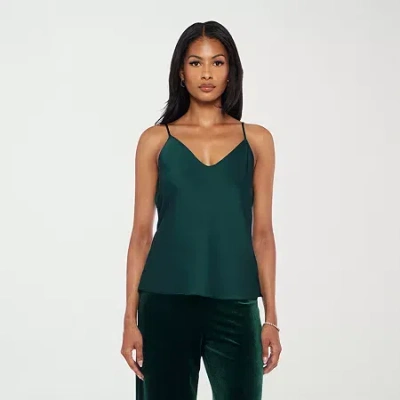Premier Amour Womens Sweetheart Neck Sleeveless Camisole In Green