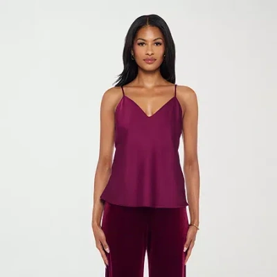 Premier Amour Womens Sweetheart Neck Sleeveless Camisole In Red