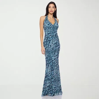 Premier Amour Womens Sleeveless Maxi Dress In Blue