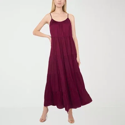 Sam & Jess Womens Sleeveless Maxi Dress In Purple