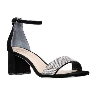 I. Miller Shoes Womens Emely Buckle Open Toe Block Heel Pumps In Black