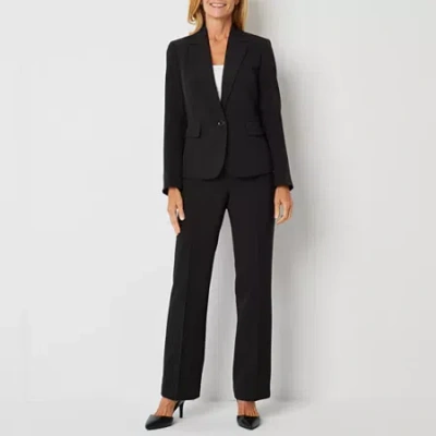 Le Suit Straight Leg Womens 2-pc. Pant Suit In Black