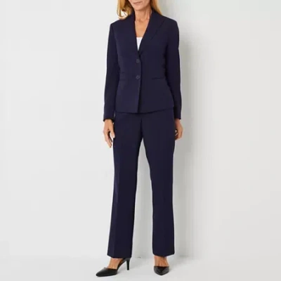 Le Suit Straight Leg Womens 2-pc. Pant Suit In Blue