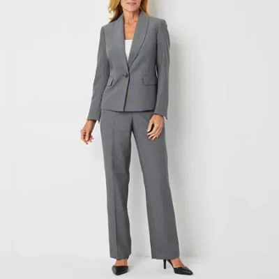 Le Suit Straight Leg Womens 2-pc. Pant Suit In Gray