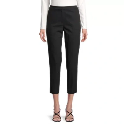 Worthington Womens Tall Slim Mid Rise Pant In Black