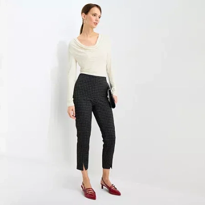 Worthington Womens Tall Skinny Mid Rise Pull-on Pant In Black