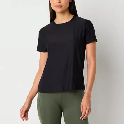 Xersion Womens Performance Crew Neck Short Sleeve T-shirt Tall In Black