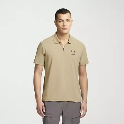 Messi Collection Mens Regular Fit Short Sleeve Polo Shirt In Neutral